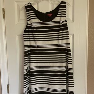 Black/white striped dress